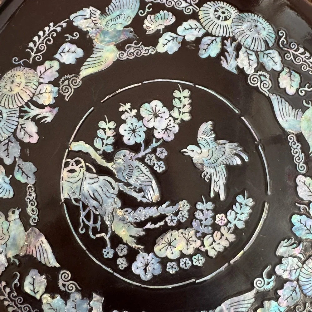 vintage Korean lacquer box with mother-of-pearl inlay - Picture 2 of 4